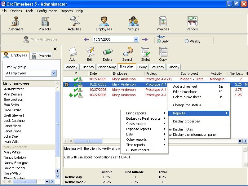OroTimesheet Screenshot